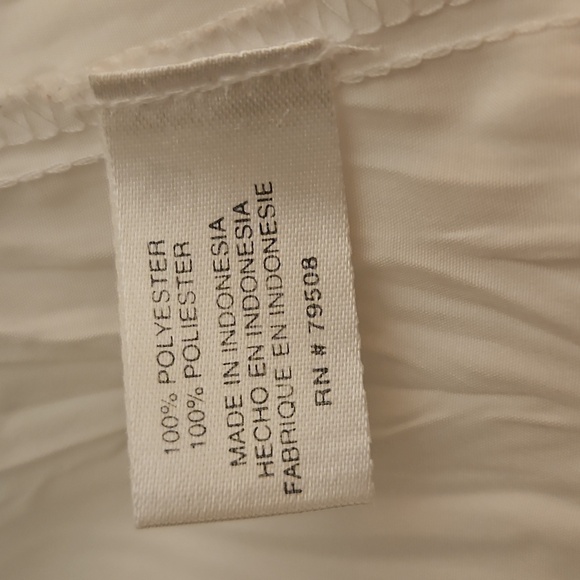 Vtg VIOLET & CLAIRE White Ruffle Hearts Jabot Crinkle Button Down Shirt - Picture 11 of 12